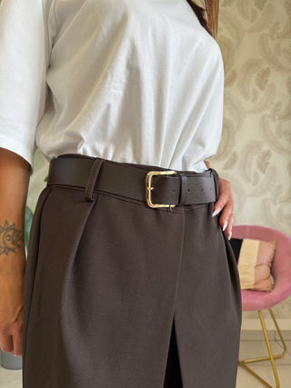 Pantalone allacciatura asimmetrica