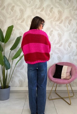 Cardigan oversize in maglia grossa